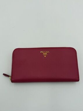 Prada Saffiano Zip Wallet